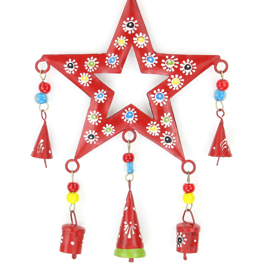 Hanging Mobile Decoration String Beads STAR LOUDelephant Colourful Hand
